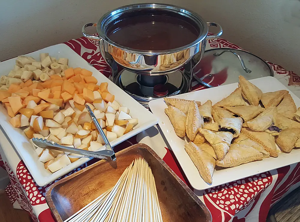 Chocolate Fondue with Fruit Platter